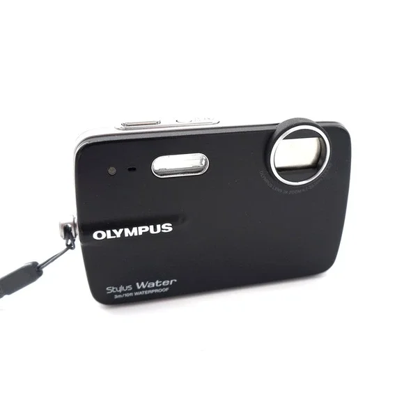 Vtg Olympus Stylus Black 550WP 10MP Digital Camera Digi Point Shoot Tested Y2k - Picture 6 of 10